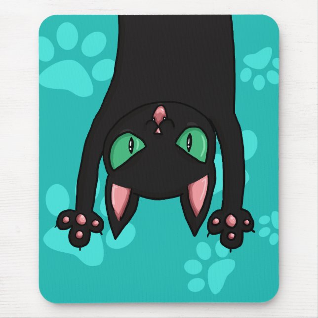 Mousepad Gato preto que salta (Frente)