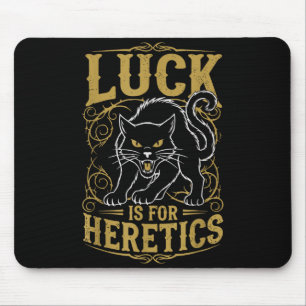 Mousepad Gato preto sorte é para bruxa herética