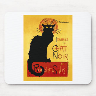 Mousepad Gato preto Vintage Tournée du Conversa Noir,