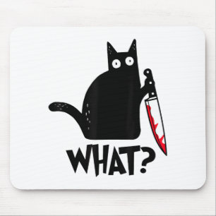 Mousepad Gato Que_ Divertido Gato Preto 