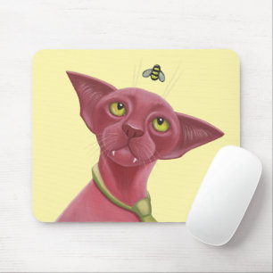 Mousepad Gato Rosa