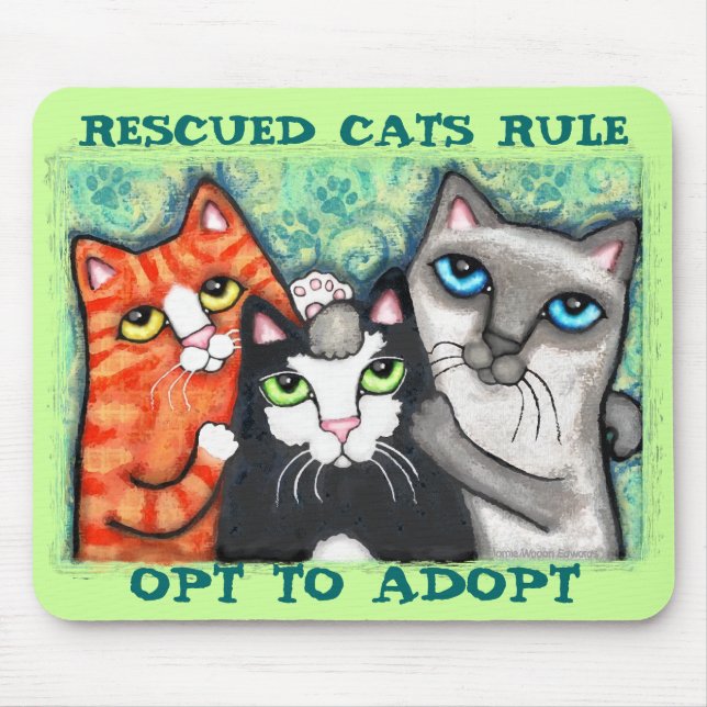 Mousepad Gato salvado/abrigo (Frente)