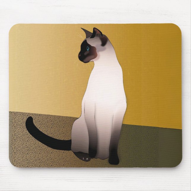 Mousepad Gato Siamês Ponta de Foca (Frente)