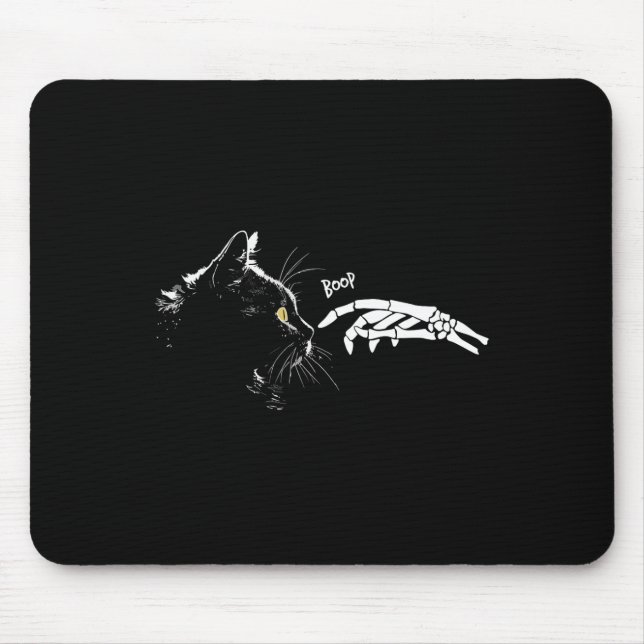 Mousepad Gato Skeleton Boop Halloween Cats Pet Kit (Frente)