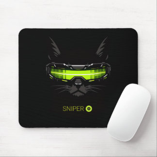 Mousepad Gato Sniper Furtivo Neon Verde Mouse P Profissiona