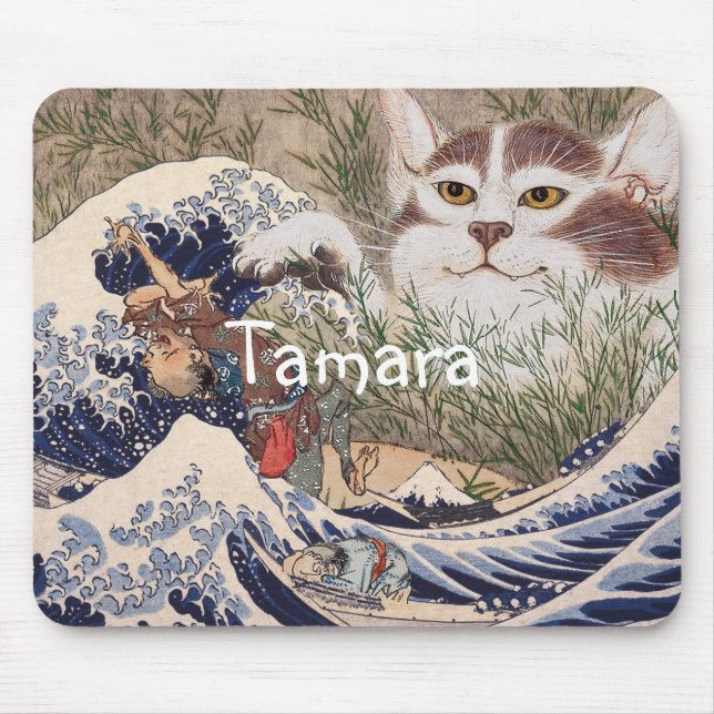 Mousepad Gato sobrenatural na Onda do Excelente (Frente)