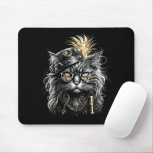 Mousepad Gato Steampunk Incrível