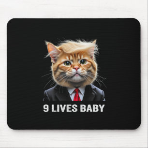 Mousepad Gato Trump 9 Vidas Por Trump 2024 Vitória Vencedor