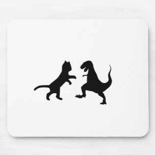 Mousepad gato vs t-rex