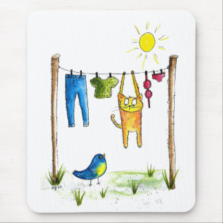 Mousepad Gato Whimsic em uma Linha de Fechamento