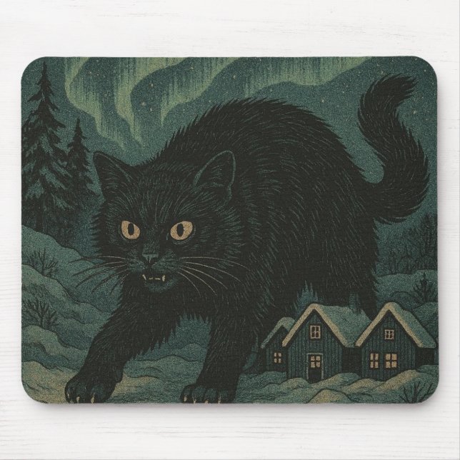 Mousepad Gato Yule do Natal islandês (Frente)