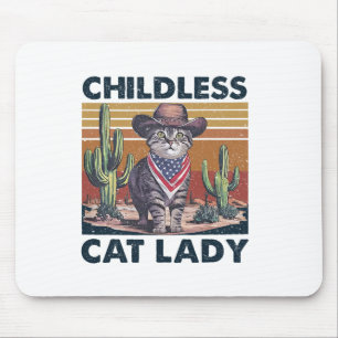 Mousepad Gatona De Gato Sem Fios De Cowboy Para A Eleição D