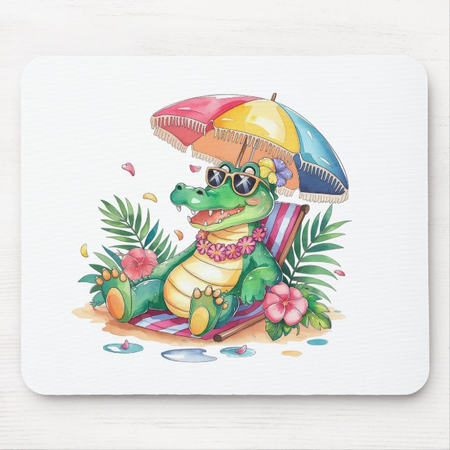 Mousepad Gator de relaxamento tropical de frio (Frente)