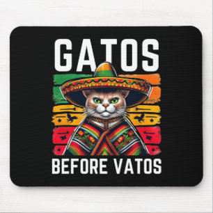 Mousepad Gatos Antes de Vatos Gato Engraçado Mexicano Ponch