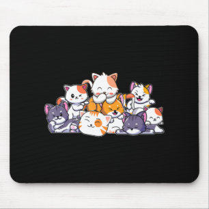 Mousepad Gatos Bons Animam Kawaii Japonês Otaku Neko Gift W