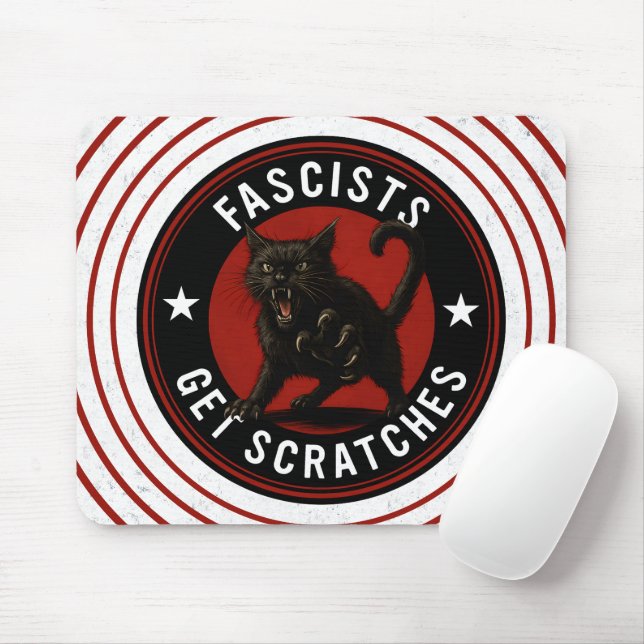 Mousepad Gatos Contra Fascistas (Com mouse)