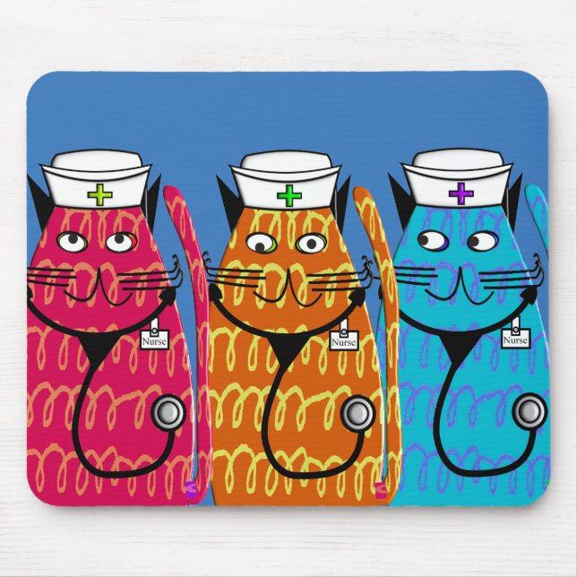 Mousepad Gatos da enfermeira (Frente)