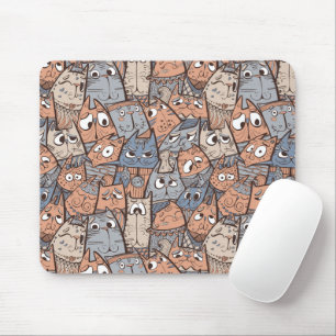 Mousepad Gatos de Desenho Animado Divertidos