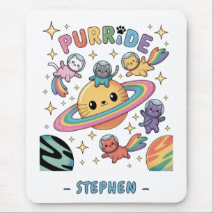 Mousepad Gatos De Purride Space - Gatos Do Astronauta Kawai