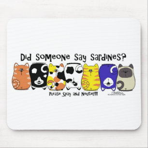 Mousepad Gatos De Sardine