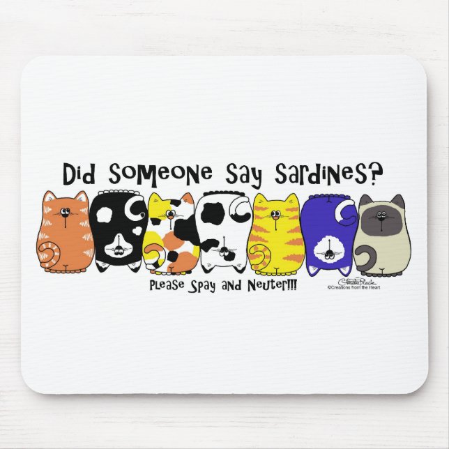 Mousepad Gatos De Sardine (Frente)