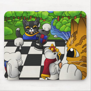 Mousepad Gatos de xadrez no parque