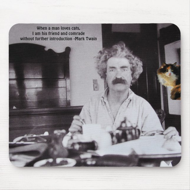 Mousepad Gatos do amor… meu amigo Mark Twain (Frente)