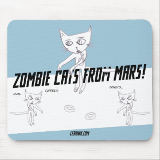 Mousepad Gatos do zombi de Marte #05b