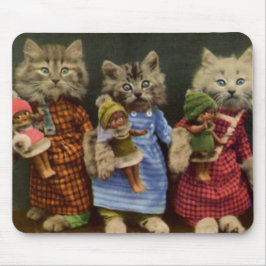 Mousepad Gatos e bonecas