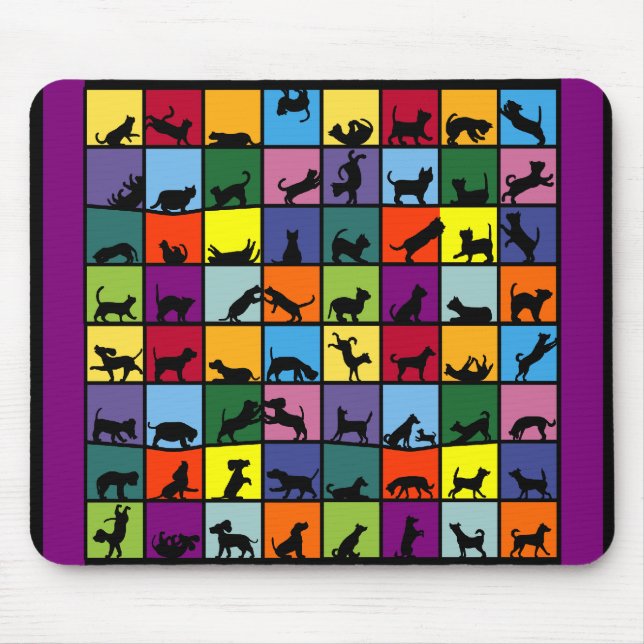 Mousepad Gatos e cães (Frente)