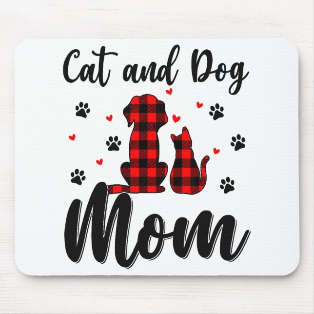 Mousepad Gatos E Cães Mamãe Dia de as mães Animais De Compa (Frente)