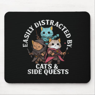 Mousepad Gatos e Missões Laterais Design de Gato Gamer Fant