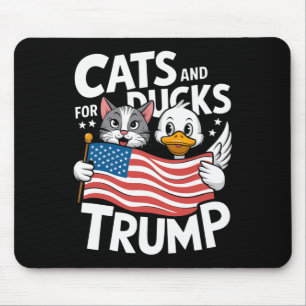 Mousepad Gatos e Patos Trump 2025 Apoio a Donald Trump
