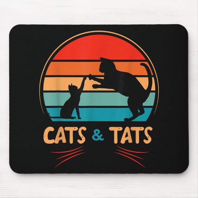 Mousepad Gatos e tatuagens - Gato (Frente)