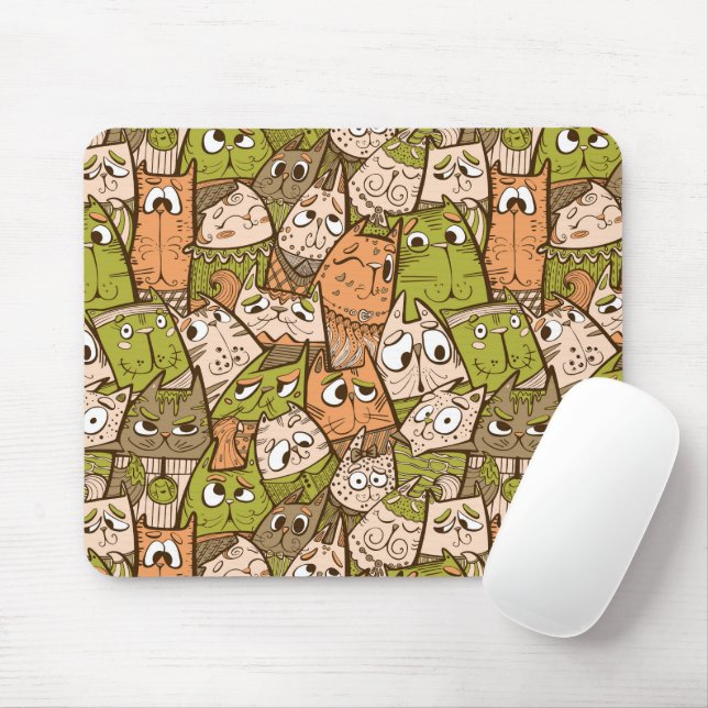 Mousepad Gatos Engraçados (Com mouse)