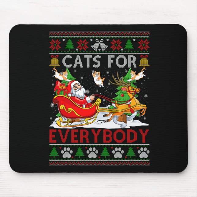 Mousepad Gatos Engraçados Para Todos Os Papais noeis Que Do (Frente)