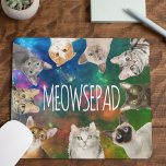 Mousepad Gatos Engraçados | Placas De Ração De Gato Cute De<br><div class="desc">Todos nós nos sentaremos no seu mouse pad e esperaremos que o mouse apareça. Um amante engraçado de gatos com um conjunto de raças de gatos espiando de cima. Siamês Adorável,  Bombaim,  "Scottish Fold",  "Blue" russo,  "American Shorthair" e várias outras raças de gatos.</div>