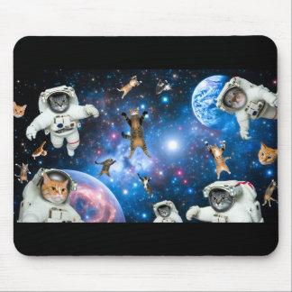 Mousepad Gatos Espaciais Estrelas Planetas Astronautas Mous