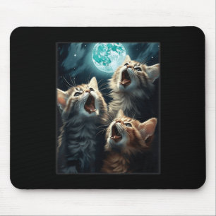 Mousepad Gatos Gritando Na Lua Engraçada Meme Alpha Mache