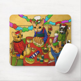 Mousepad Gatos Jantes de Natal Britânicos