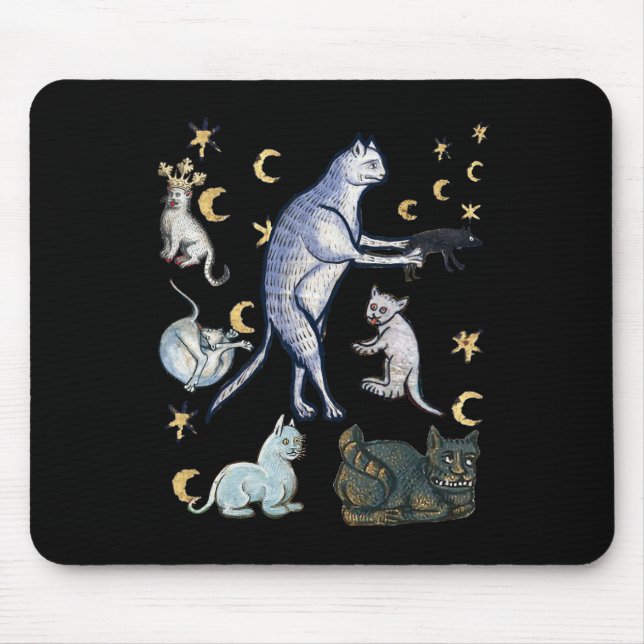 Mousepad Gatos Medievais Feios (Frente)