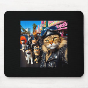 Mousepad Gatos Motociclistas Engraçados Gatos Gângster Rua