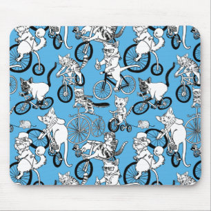 Mousepad Gatos no teste padrão das bicicletas