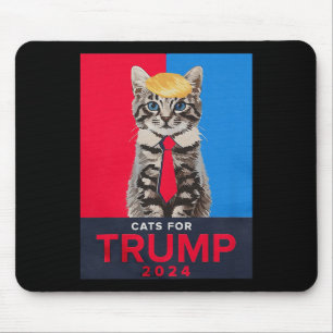 Mousepad Gatos Para Trump 2024 Tee Engraçado Para Vance Tru