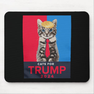 Mousepad Gatos Para Trump 2024 Tee Engraçado Para Vance Tru