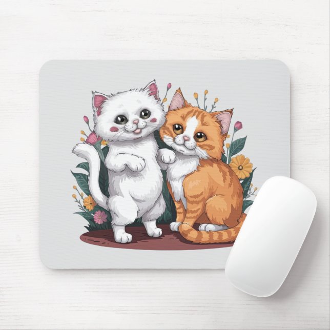 Mousepad Gatos Persa (Com mouse)