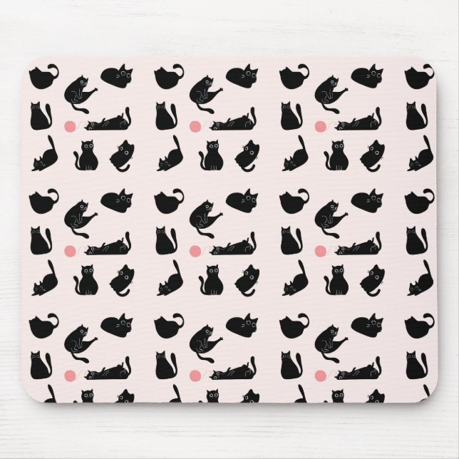 Mousepad Gatos Pretos bobos (Frente)