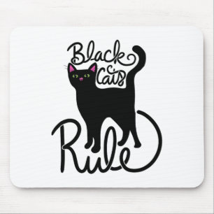 Mousepad Gatos Pretos Costumam Brincar Gato Preto Gato Mamã