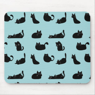 Mousepad Gatos pretos engraçados