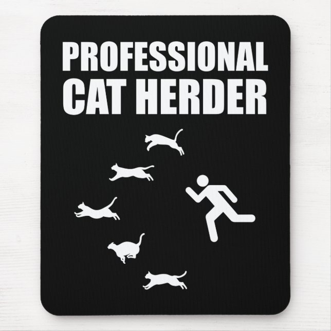 Mousepad Gatos Profissionais De Captura Engraçados (Frente)